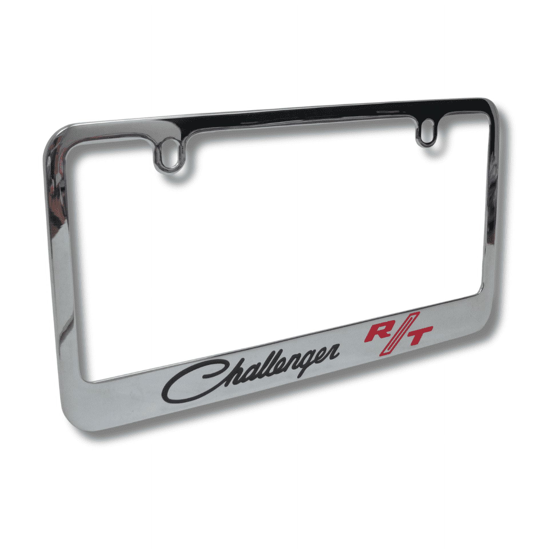 Dodge Challenger R/T Logo Chrome Brass License Plate Frame Official ...
