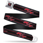 Dodge Challenger R/T Logo Webbing Seatbelt Chrome Buckle Belt Official Licensed