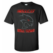 Dodge Challenger SRT Hellcat Black Cotton T-Shirt - Large