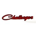 thumbnail image 1 of Dodge Challenger Script Steel Sign - Red, 1 of 4