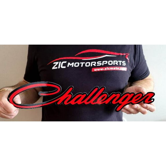 Dodge Challenger Script Steel Sign - Red