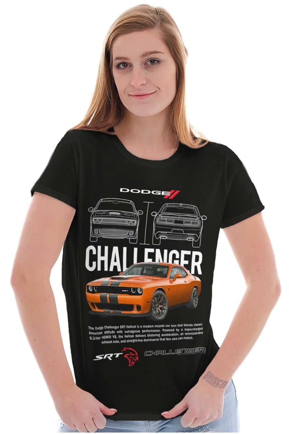 Dodge Challenger Specifications Womens Slim Fit Graphic Tee Brisco Brands X