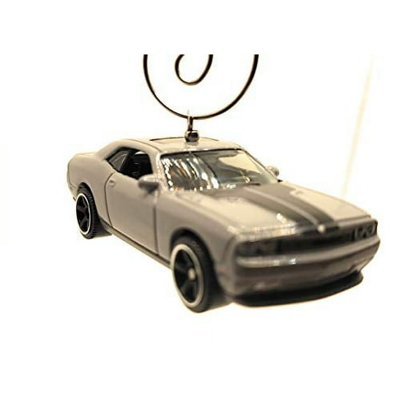 Dodge Challenger Top Gun Christmas Ornament 1:64 Gray