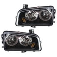 thumbnail image 1 of For Dodge Charger 2006 2007 Headlight Assembly Driver and Passenger Side | Pair | Amber Lens On Signal | CAPA Certified | Replacement For CH2502163, CH2503163 | 4806165AC, 04806164AF, 1 of 4