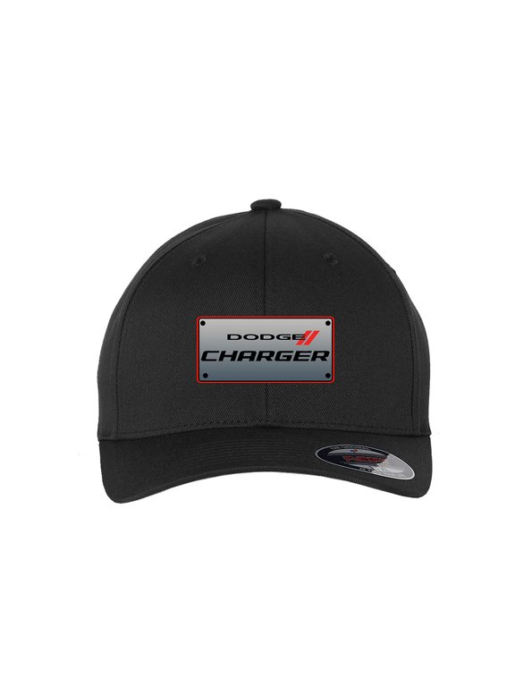 Dodge Charger Black Flex Fit Hat - Adult Size