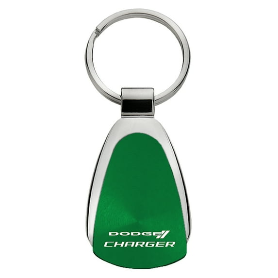 Dodge Charger Keychain & Keyring - Green Teardrop