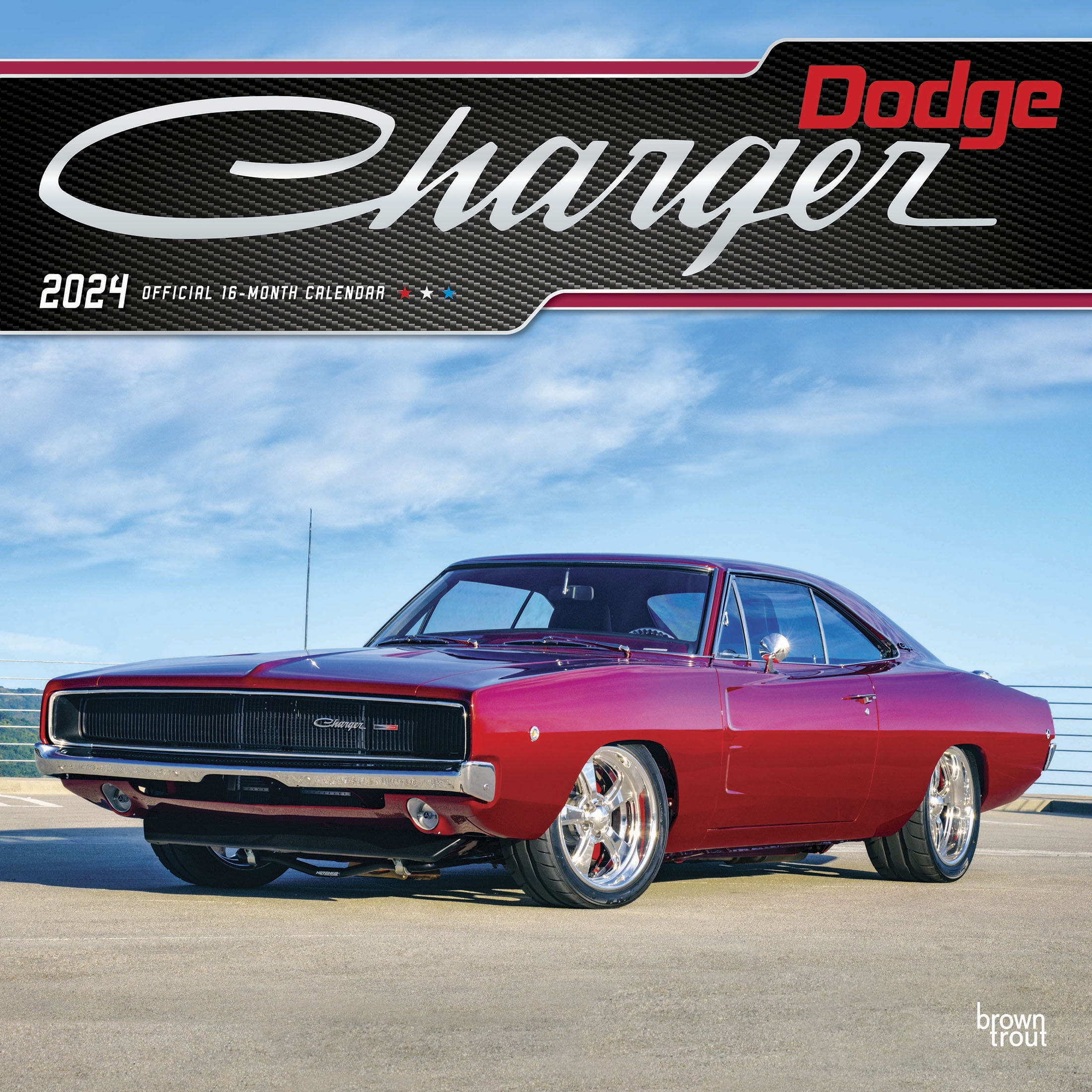 Dodge Charger OFFICIAL 2024 12x24" (Hanging) Wall Calendar