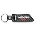 thumbnail image 1 of Dodge Charger R/T Classic Real Carbon Fiber Blade Style Leather Strap Key Chain, 1 of 6