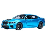 Dodge Charger SRT Hellcat Redeye B5 Blue Metallic w/ Carbon Stripes 1/18 Car Model by Autoart