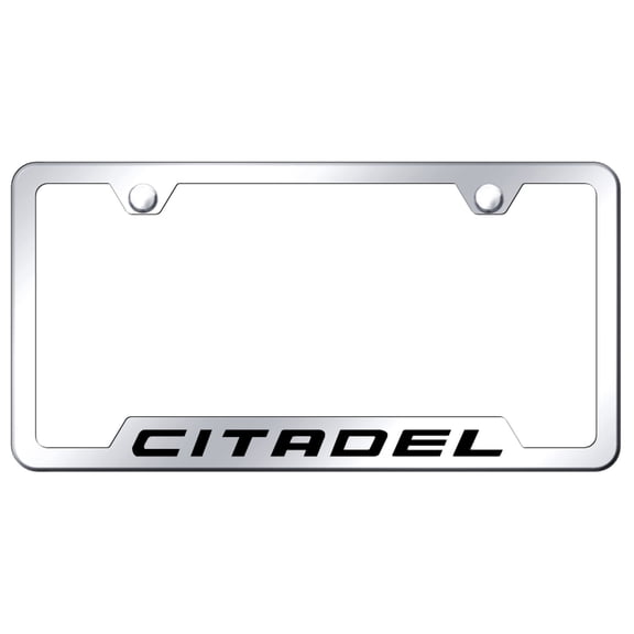 Dodge Citadel Laser Etched Logo Cut-Out License Plate Frame (Chrome)