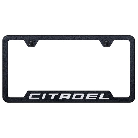 Dodge Citadel Laser Etched Logo Cut-Out License Plate Frame (Rugged Black)