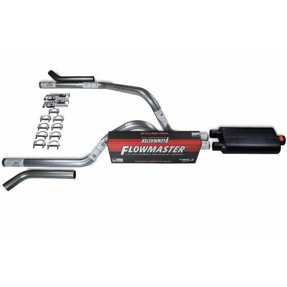 Dodge Dakota 97-05 2.5" Dual Truck Exhaust Kits Flowmaster 50 Series Corner Exit