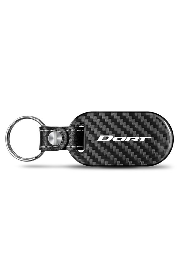Dodge Dart 100% Real Black Carbon Fiber Tag Style Key Chain