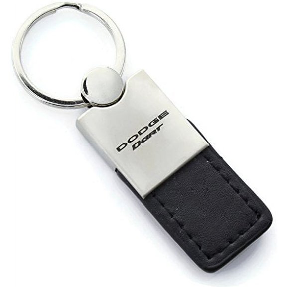 Dodge Dart Keychain & Keyring - Duo Premium Black Leather