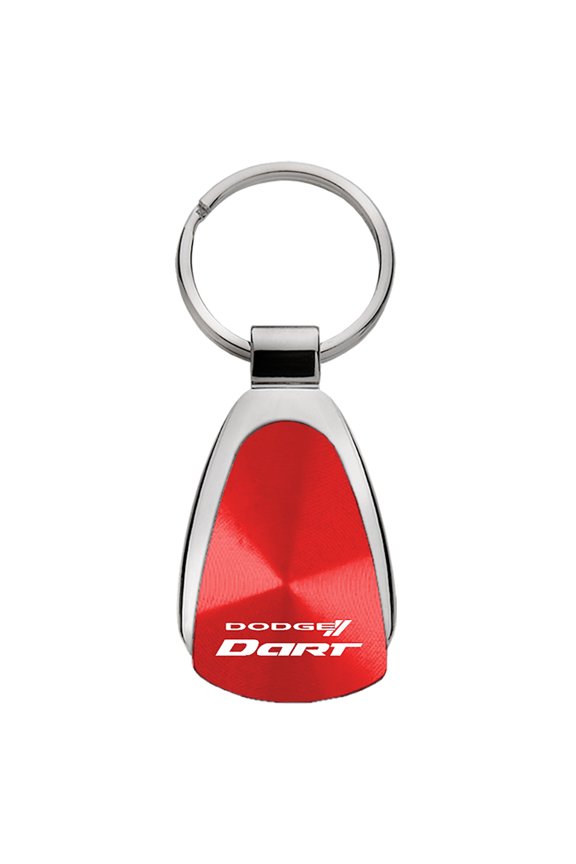 Dodge Dart Keychain & Keyring - Red Teardrop