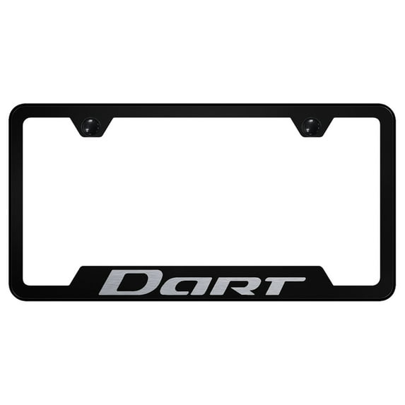 Dodge Dart Laser Etched Logo Cut-Out License Plate Frame (Black)