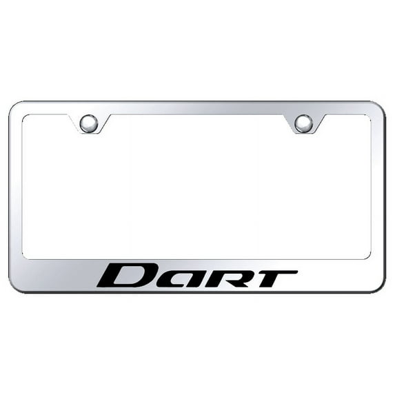 Dodge Dart Laser Etched Logo Stainless Steel License Plate Frame (Chrome)
