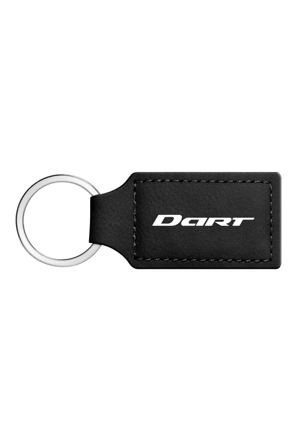 Dodge Dart Rectangular Black Leatherette Key Chain Keychain