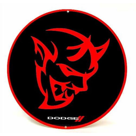 Dodge Demon Black and Red Steel Sign