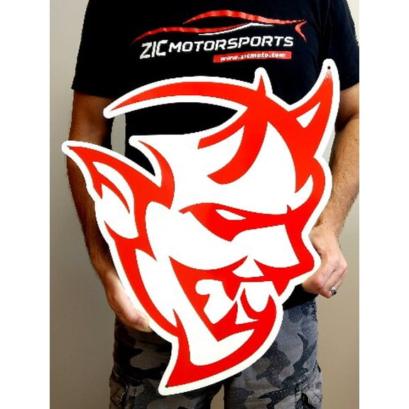 Dodge Demon Cutout Red Steel Sign Wall Art