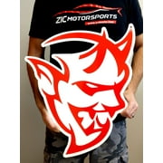 Dodge Demon Cutout Red Steel Sign Wall Art