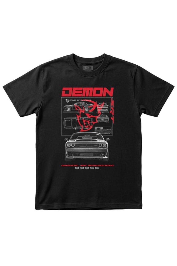 Dodge Demon Model Specifications Men's Graphic T Shirt Tees Brisco Brands M