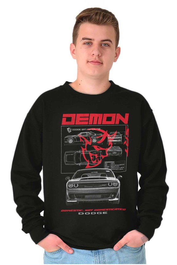 Dodge Demon Model Specifications Unisex Plus Fleece Graphic Sweatshirt Brisco Brands 2X