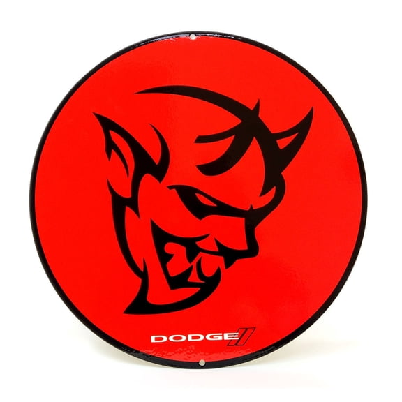 Dodge Demon Red and Black Steel Sign