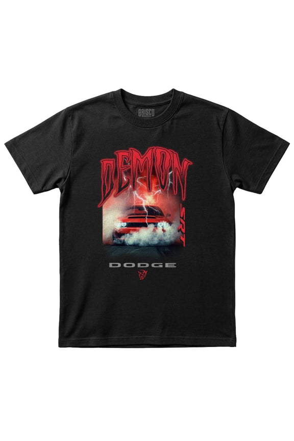 Dodge Demon Street Racing Muscle Car Plus Size Crewneck Graphic Tee Shirt Brisco Brands 2X