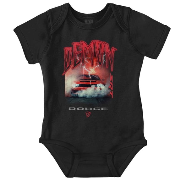 Dodge Demon Street Racing Muscle Car Romper Boys or Girls Infant Baby Brisco Brands 6M