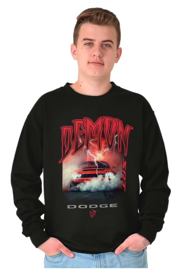 Dodge Demon Street Racing Muscle Car Unisex Plus Fleece Graphic Sweatshirt Brisco Brands 3X