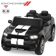 Dodge Kids Electric Ride-On Car, 12V Licensed Dodge Durango Electric Ride-On Toy with Parent Remote Control, Electric Car for Boys Ages 3&ndash;6, Features Music/LED Lights/Seat Belt, Black