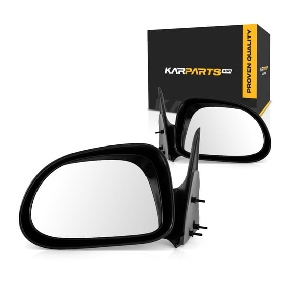 For Dodge Durango 1997-2004 Door Mirror Driver and Passenger Side | Pair | Manual | Non-Heated | Textured | Replacement For 55154847AD, 55154846AE | CH1320174, CH1321174
