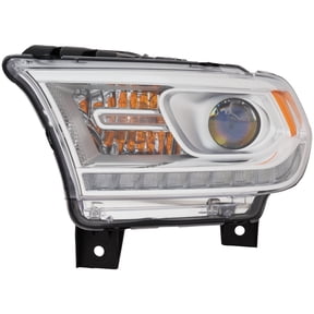 For Dodge Durango 2016 17 18 19 2020 Headlight Driver Side | CAPA Certified | Clear Lens | Chrome Trim | With LED Daytime Running Light | Replacement For CH2502306, CH2502306C | 68299133AH