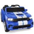 thumbnail image 1 of Dodge Electric Ride on Cars for Kids, 24V Licensed Dodge Durango Powered Ride on Toy with Parent Remote Control, Electric Car Vehicle for Boys 3-6 w/Music Player/LED Light/Safety Belt, Blue, 1 of 12