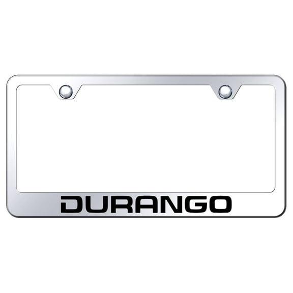 Dodge Durango Laser Etched Logo Stainless Steel License Plate Frame (Chrome)
