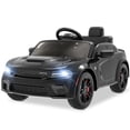 thumbnail image 1 of iYofe Dodge Electric Ride on Cars for Kids, 12V Licensed Dodge Charger Srt Hellcat Powered Ride on Toy with Parent Remote Control, Electric Car for Boy 3-5 w/Music Player/LED Light/Safety Belt, Black, 1 of 9