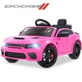 thumbnail image 1 of Dodge Electric Ride on Cars for Kids, 12V Licensed Dodge Charger Srt Hellcat Powered Ride on Toys with Parent Remote Control, Electric Car for Girls 3-5 w/Music Player/LED Lights/Safety Belt, Pink, 1 of 9