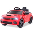 thumbnail image 1 of iYofe Dodge Electric Ride on Cars for Kids, 12V Licensed Dodge Charger SRT Hellcat Powered Ride On Toys with Parent Remote Control, Electric Car for Girls Boys 3-5 w/Music Player/LED Lights, Red, 1 of 9