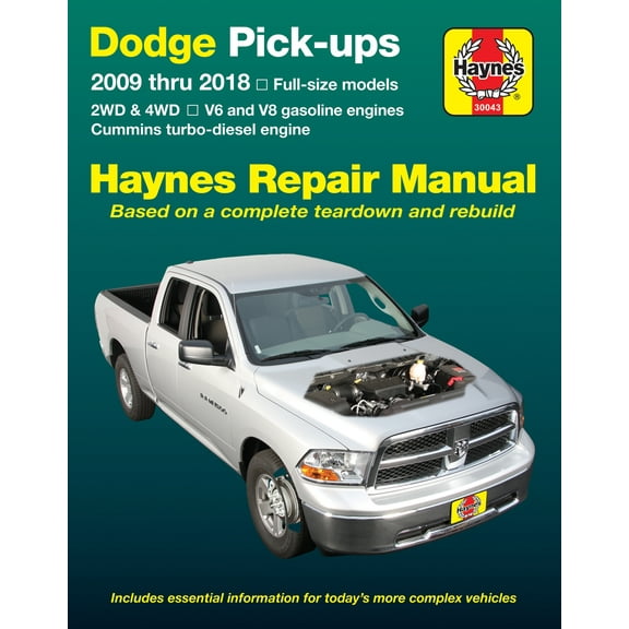 Dodge Full-size V6 & V8 Gas & Cummins turbo-diesel pick-ups (09-18) Haynes Repair Manual ^