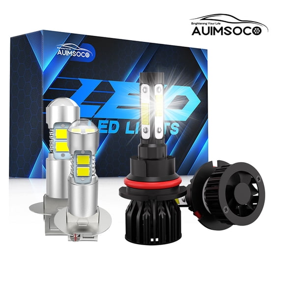 For Dodge Grand Caravan 1993-1995, LED Headlights 6000K, 4000LM Super Bright Cool White Hi/Lo Bulbs Fog Light Bulbs Kit, Non-polarized 300% Brighter than Halogen, Easy Installation Error Free, 4X