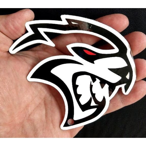Dodge Hellcat Red Eye Steel Sign - Black