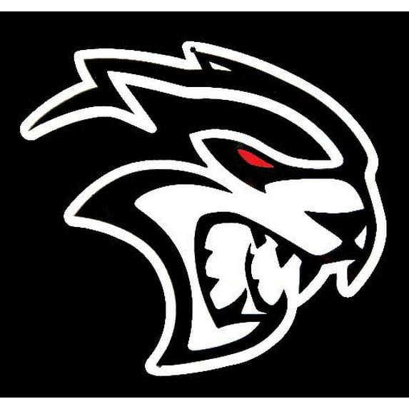 Dodge Hellcat Red Eye Steel Sign - Black