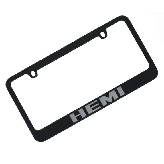 Dodge Hemi Black Metal License Plate Frame