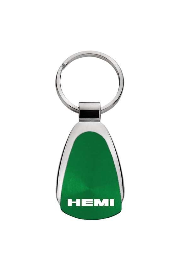 Dodge Hemi Keychain & Keyring - Green Teardrop