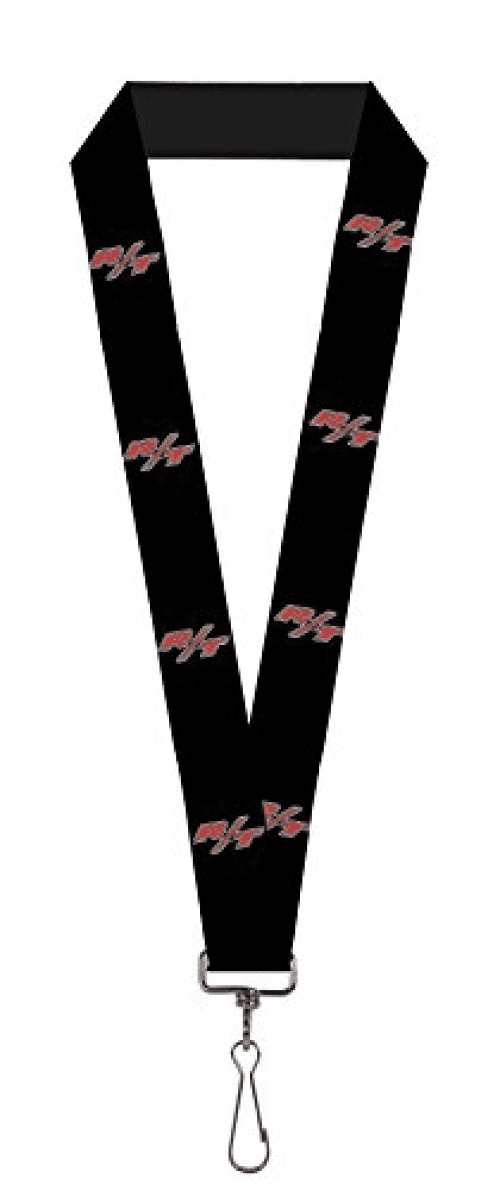Mopar Logo Lanyard - Black White Patterned Keychain With Detachable Steel Clip