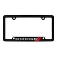 thumbnail image 1 of Dodge Logo Black Coated Metal Bottom Engraved License Plate Frame Holder, 1 of 1