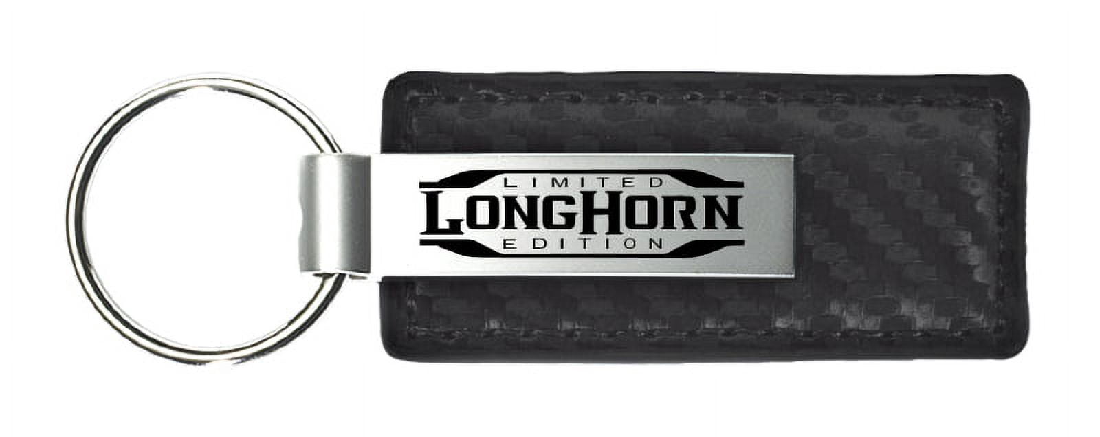 Dodge Longhorn Limited Edition Carbon Fiber Leather Key Chain (Black)