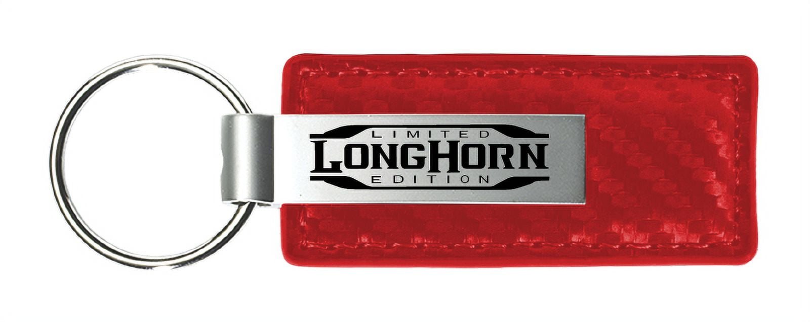 Dodge Longhorn Limited Edition Carbon Fiber Leather Key Chain (Red)