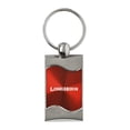 thumbnail image 1 of Dodge Longhorn Rectangular Wave Key Fob(Red), 1 of 2